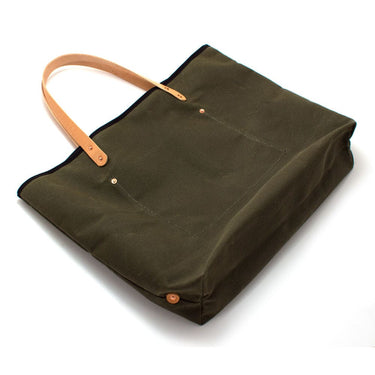 General Knot & Co. Bags One Size / Olive Army Green Waxed Canvas All Day Tote