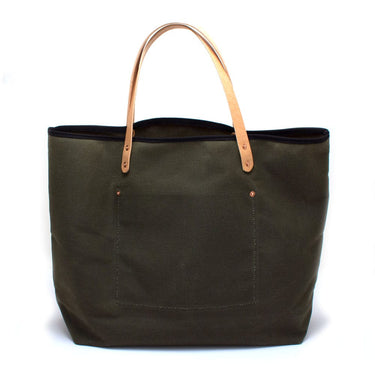 Army Green Waxed Canvas All Day Tote – General Knot & Co.