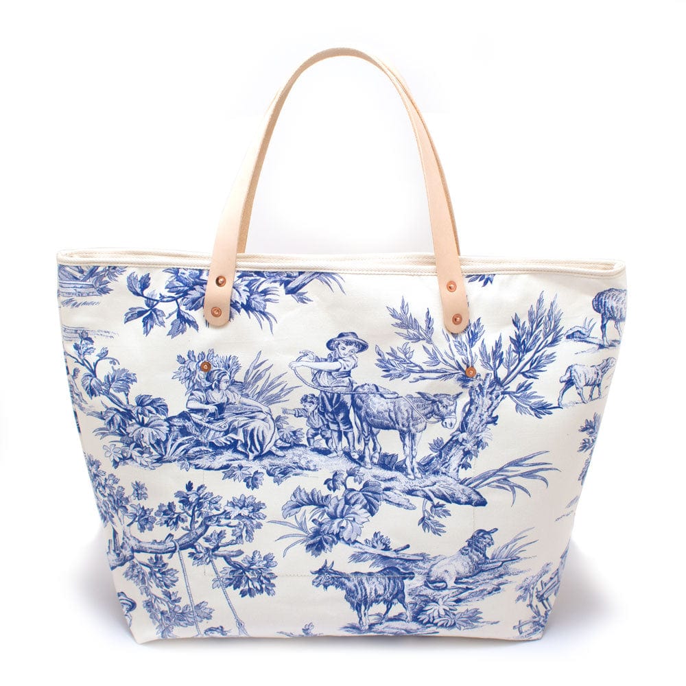 General Knot & Co. Bags One Size / White Vintage Toile All Day Tote