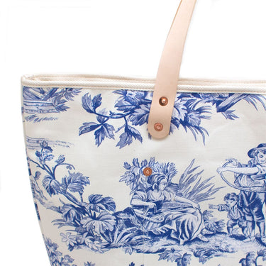 General Knot & Co. Bags One Size / White Vintage Toile All Day Tote