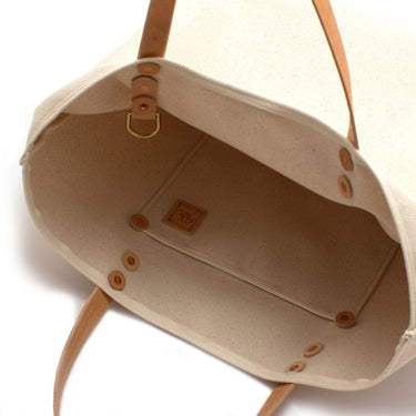 General Knot & Co. Bags One Size / Ivory Natural Canvas All Day Tote