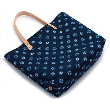 General Knot & Co. Apparel & Accessories One Size / Navy/White Tie Dye Dot All Day Tote