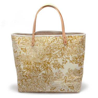General Knot & Co. Bags One Size / Ivory Golden Crane Toile All Day Tote