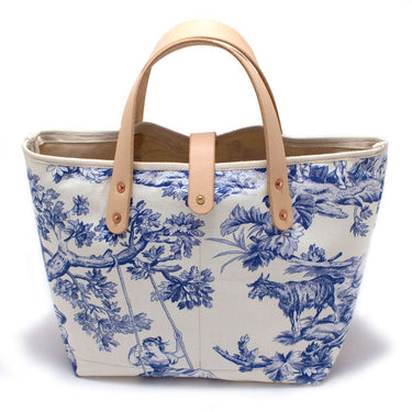 General Knot & Co. Bags One Size / Blue/Ivory Vintage Toile All Day Mini Tote