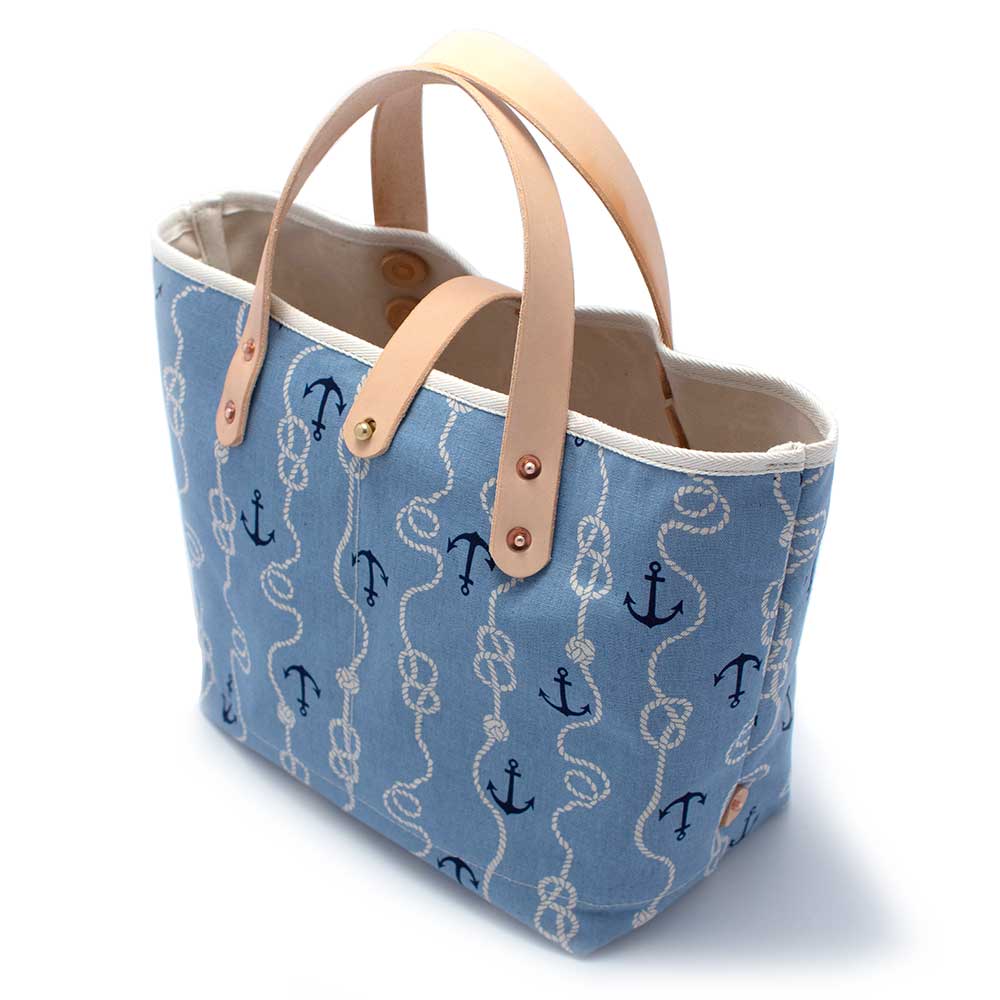General Knot & Co. Bags One Size / Blue/Natural Nautical Chambray All Day Mini Tote
