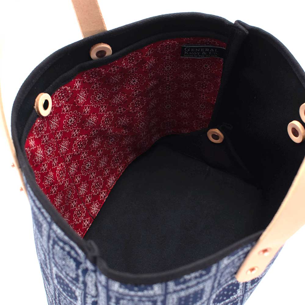 General Knot & Co. Bags One Size / Navy/Black Red Navy Bandana All Day Mini Tote