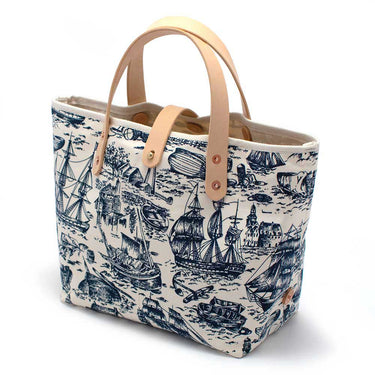 General Knot & Co. Apparel & Accessories One Size / Ivory/Navy Nautical Toile All Day Mini Tote