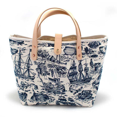 General Knot & Co. Apparel & Accessories One Size / Ivory/Navy Nautical Toile All Day Mini Tote