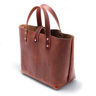 General Knot & Co. Bags One Size / Brown Leather All Day Mini Tote-Waxy Brown