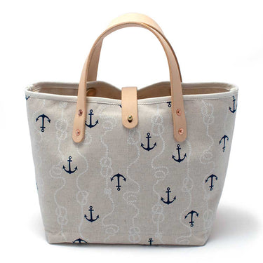 General Knot & Co. Bags One Size / Flax/Natural Nautical Flax All Day Mini Tote
