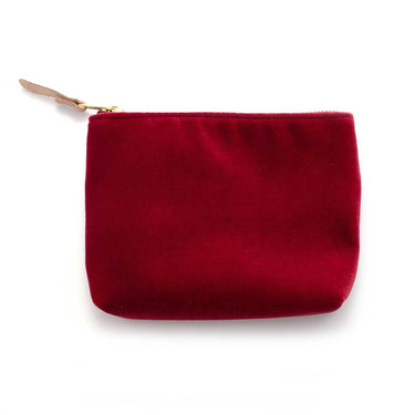 General Knot & Co. Apparel & Accessories 7" W x 5" H x 1.5" D / Red Velvet Jewel Pouch- Scarlet