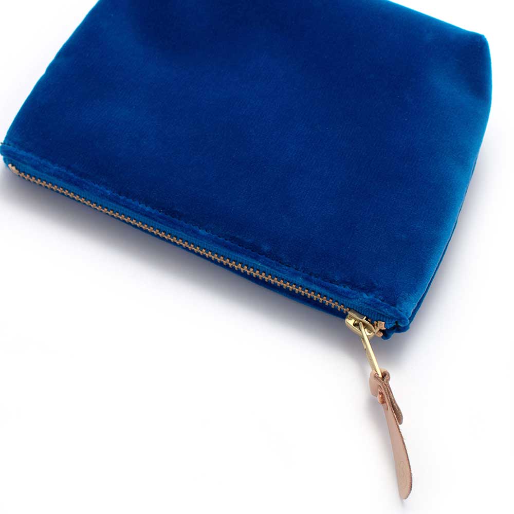 General Knot & Co. Apparel & Accessories 7" W x 5" H x 1.5" D / Blue Velvet Jewel Pouch- Marine