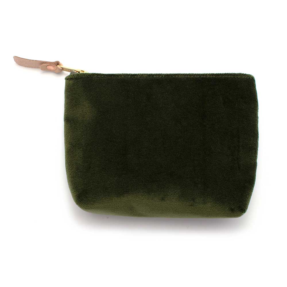 General Knot & Co. Apparel & Accessories 7" W x 5" H x 1.5" D / Green Velvet Jewel Pouch- Olive