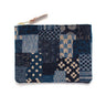 General Knot & Co. Apparel & Accessories One Size / Blue/Natural Japanese Patchwork Print Zipper Pouch