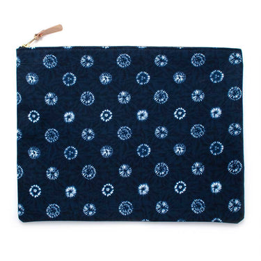 General Knot & Co. Apparel & Accessories One Size / Blue/Black Tie Dye Dot Laptop Sleeve- Large