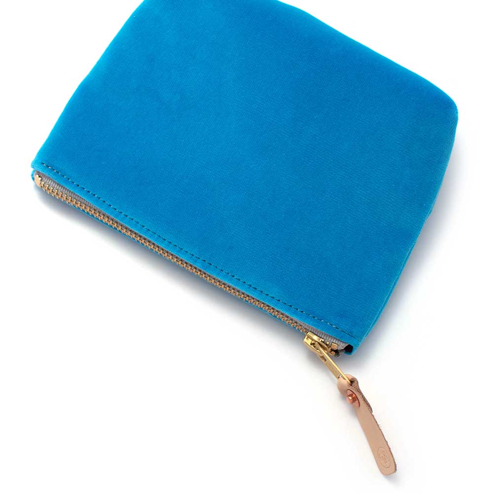 General Knot & Co. Apparel & Accessories One Size / Blue Velvet Jewel Pouch- Cerulean