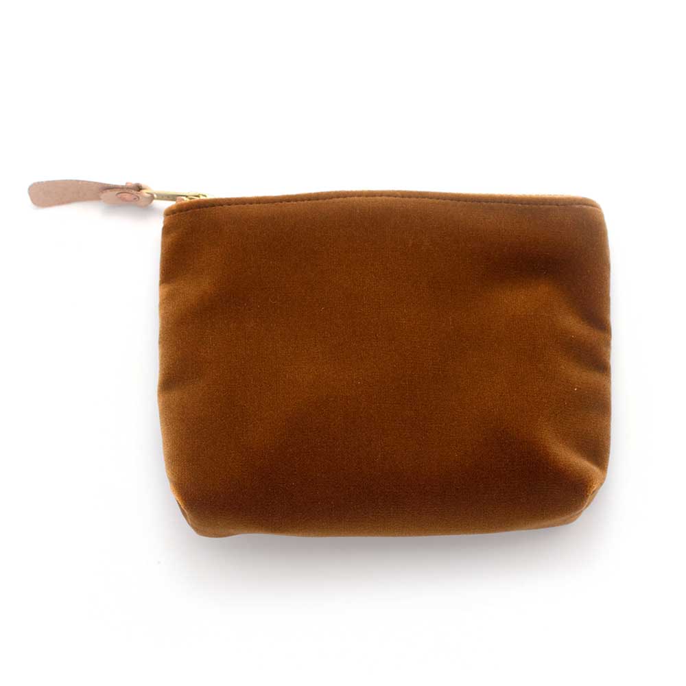 General Knot & Co. Handbags, Wallets & Cases One Size / Bronze/Gold Velvet Jewel Pouch- Bronze