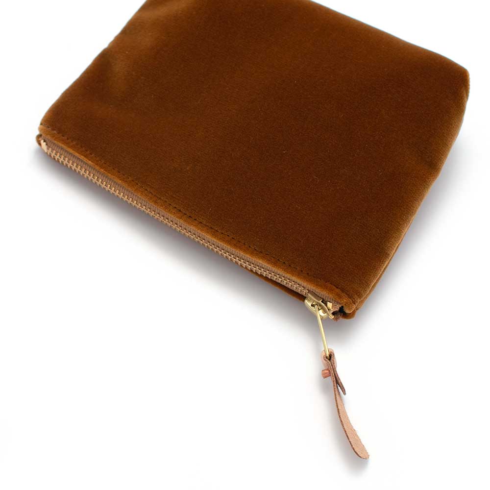 General Knot & Co. Handbags, Wallets & Cases One Size / Bronze/Gold Velvet Jewel Pouch- Bronze