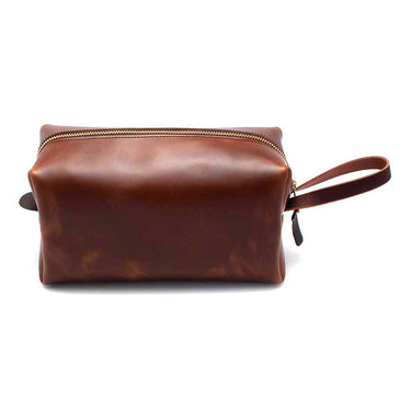 General Knot & Co. One Size / Brown Leather Travel Kit- Waxy Brown