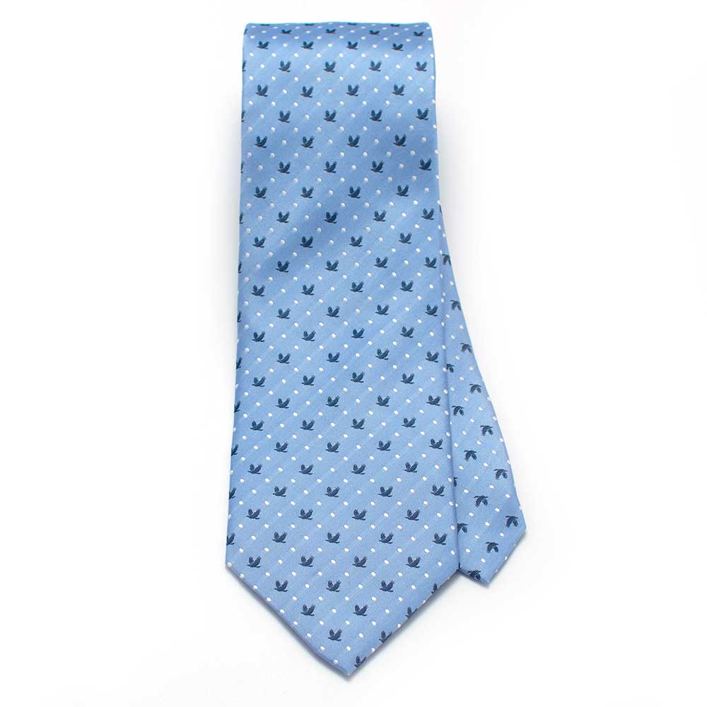 EB Neckties 3 1/4" W- 58" L / Lt. Blue Eaglebrook Dot Necktie- Lt. Blue