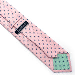 EB Neckties 3 1/4" W- 58" L / Pink Eaglebrook Dot Necktie- Pink