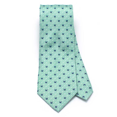 EB Neckties 3 1/4" W- 58" L / Lt. Green Eaglebrook Dot Necktie-Lt. Green