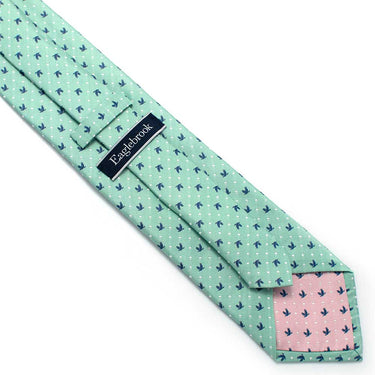 EB Neckties 3 1/4" W- 58" L / Lt. Green Eaglebrook Dot Necktie-Lt. Green