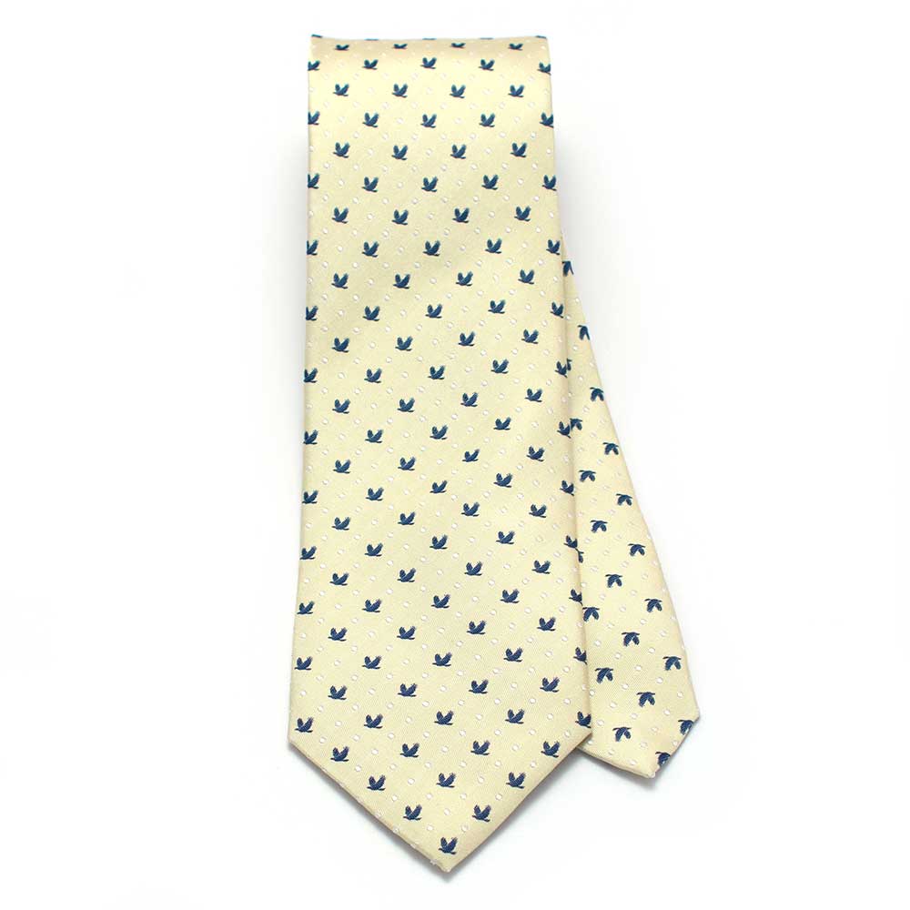 EB Neckties 3 1/4" W- 58" L / Yellow Eaglebrook Dot Necktie-Yellow