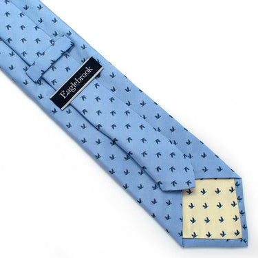 EB Neckties 3 1/4" W- 58" L / Lt. Blue Eaglebrook Logo Necktie-Lt. Blue