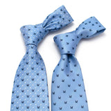 EB Neckties 3 1/4" W- 58" L / Lt. Blue Eaglebrook Dot Necktie- Lt. Blue