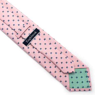 EB Neckties 3 1/4" W- 58" L / Pink Eaglebrook Logo Necktie-Pink