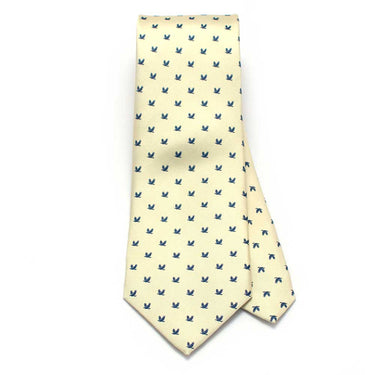 EB Neckties 3 1/4" W- 58" L / Lt. Blue Eaglebrook Logo Necktie-Yellow