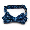 General Knot & Co. Self-Tied Diamond Point Bow 2.5" at widest 2.5" W- 13.5"- 18.5" adjustable band / Blue Vintage Randolph Gardens Bow