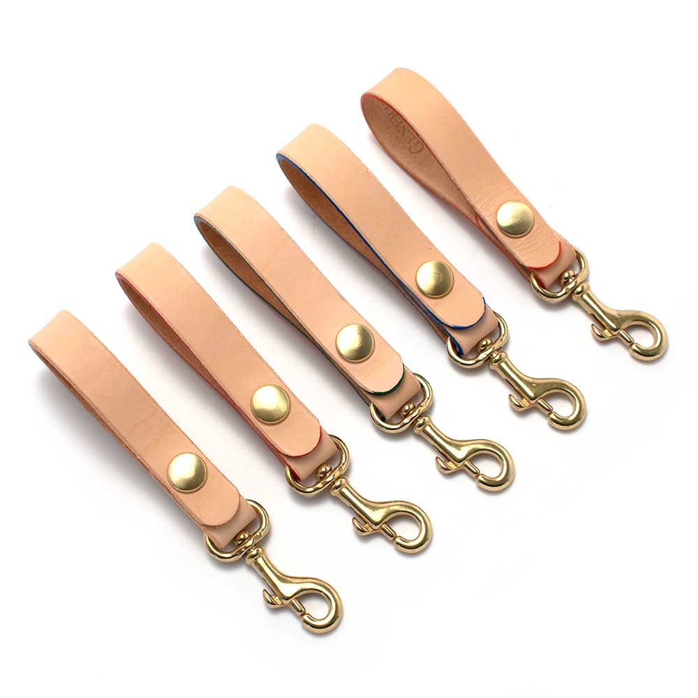 General Knot & Co. Apparel & Accessories Signature Keychain- Blonde Leather