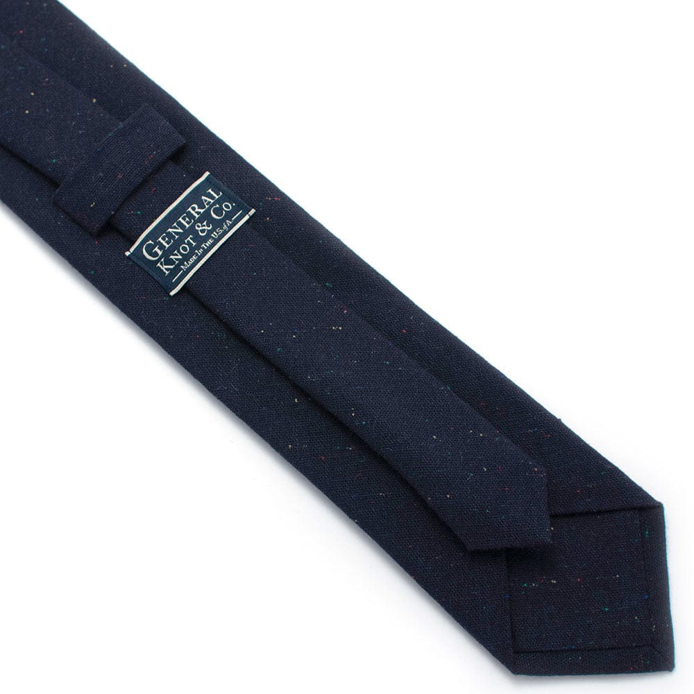 General Knot & Co. Apparel & Accessories 2.9"W x 58" L / Navy Navy Fleck Necktie