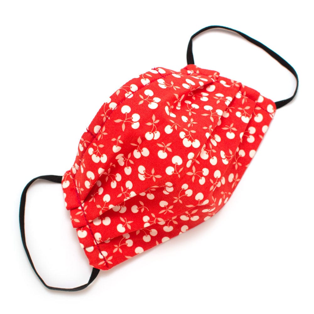 General Knot & Co. Masks Reusable Cherry Face Mask-Elastic Loops- Kid Sizes Available