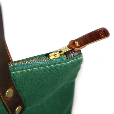 General Knot & Co. Bags One Size / Green Tennis Green Waxed Canvas Portfolio Tote