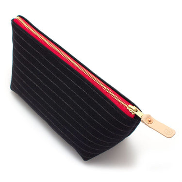 General Knot & Co. Bags One Size / Charcoal Grey Charcoal Stripe Cashmere Travel Clutch