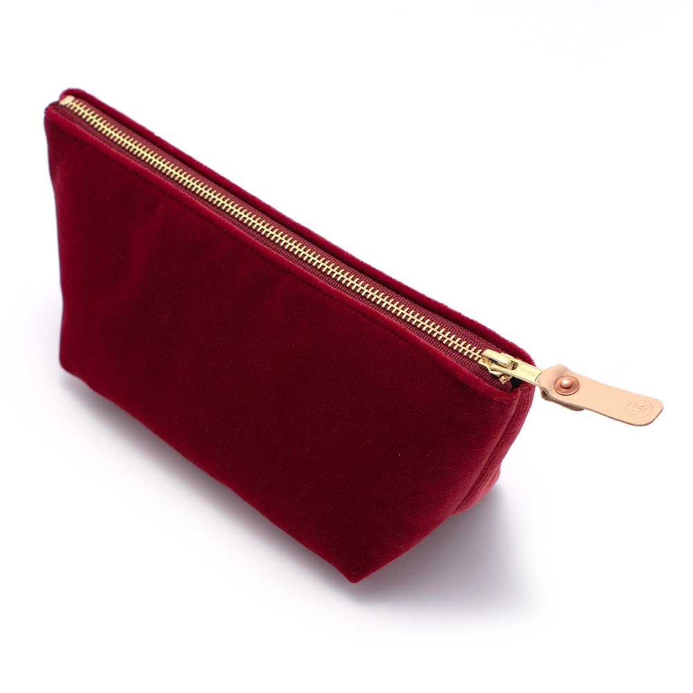 General Knot & Co. Bags One Size / Red Scarlet Velvet Travel Clutch