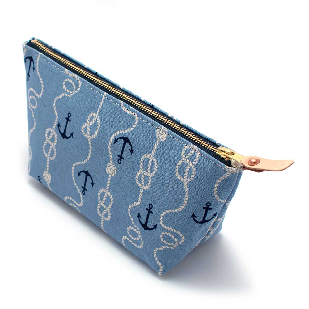 General Knot & Co. Bags One Size / Blue/Natural Nautical Chambray Travel Clutch