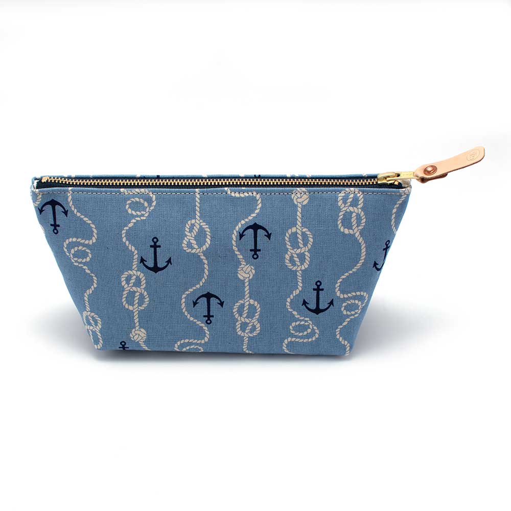General Knot & Co. Bags One Size / Blue/Natural Nautical Chambray Travel Clutch