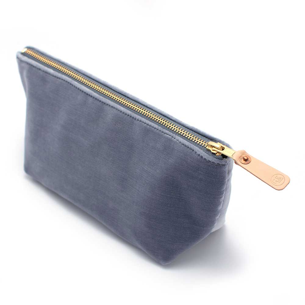 General Knot & Co. Bags One Size / Grey/Blue Cloudy Velvet Travel Clutch