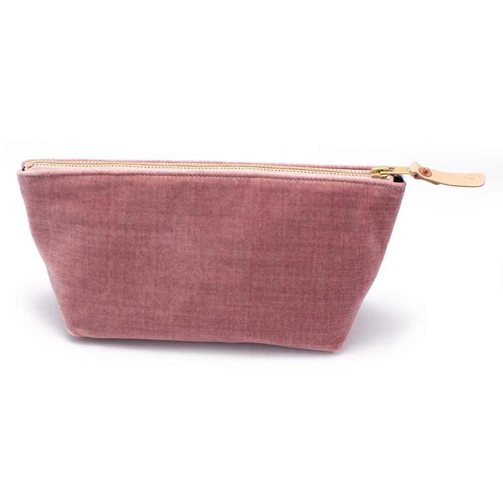 General Knot & Co. Bags One Size / Pink Old Rose Velvet Travel Clutch