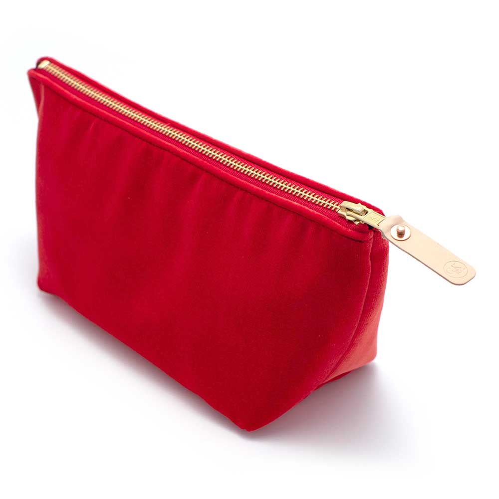 General Knot & Co. Handbags, Wallets & Cases One Size / Red Cherry Red Velvet Travel Clutch