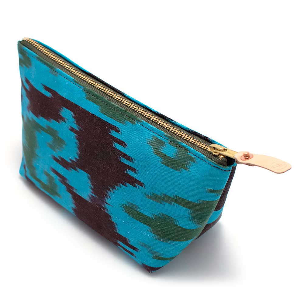 General Knot & Co. Handbags, Wallets & Cases One Size / Teal/Green Cool Ikat Travel Clutch