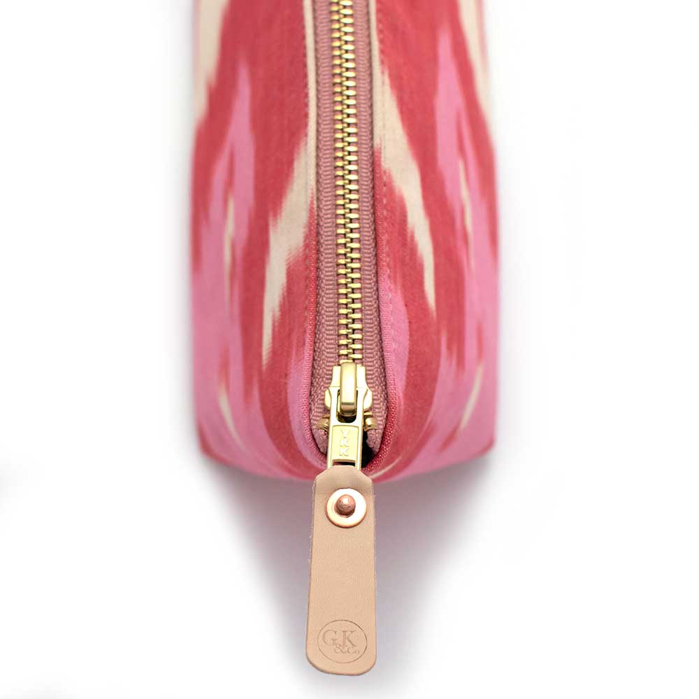 General Knot & Co. Handbags, Wallets & Cases One Size / Pink/Red Cherry Ikat Travel Clutch