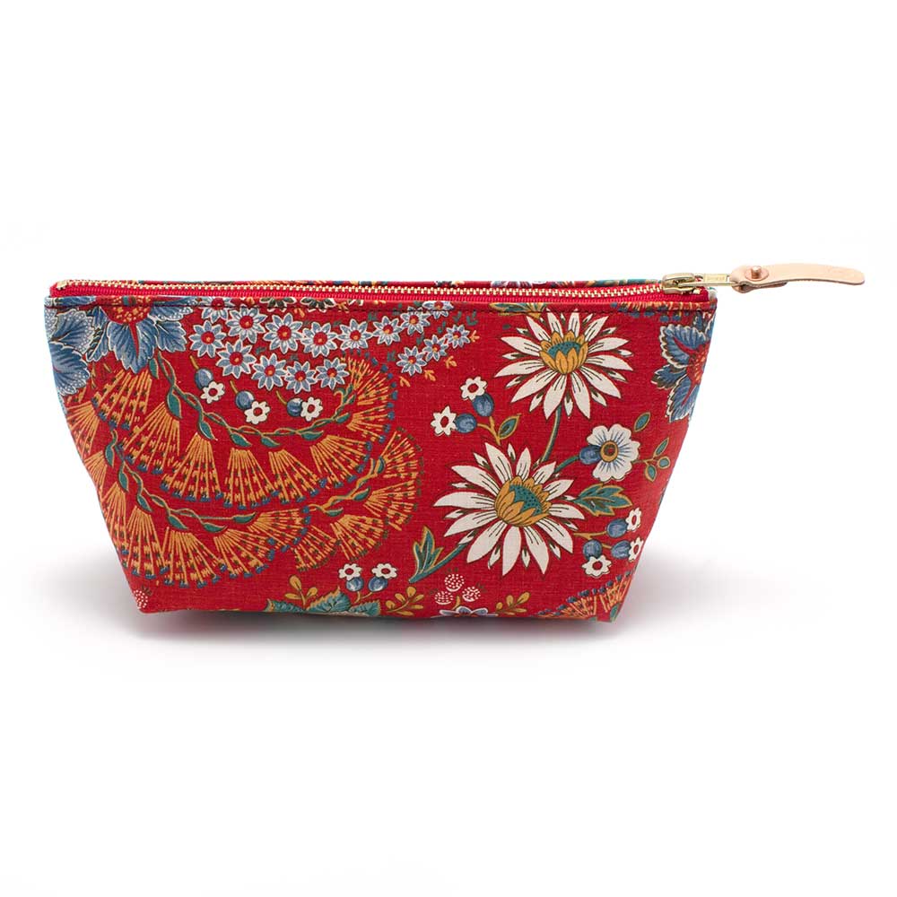 General Knot & Co. Bags One Size / Red Multi Vintage Provencal Garden Travel Clutch