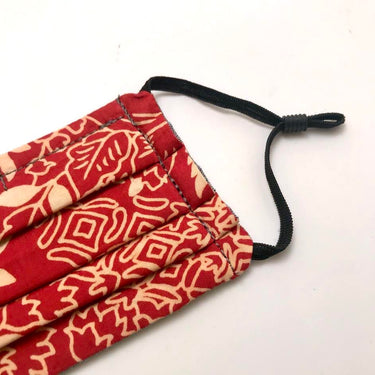 General Knot & Co. Masks Reusable Flame Ikat Face Mask- Elastic Loops- Kid Sizes Available