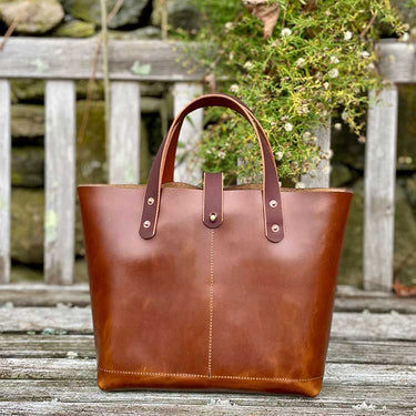 General Knot & Co. Bags One Size / Brown Leather All Day Mini Tote-Waxy Brown