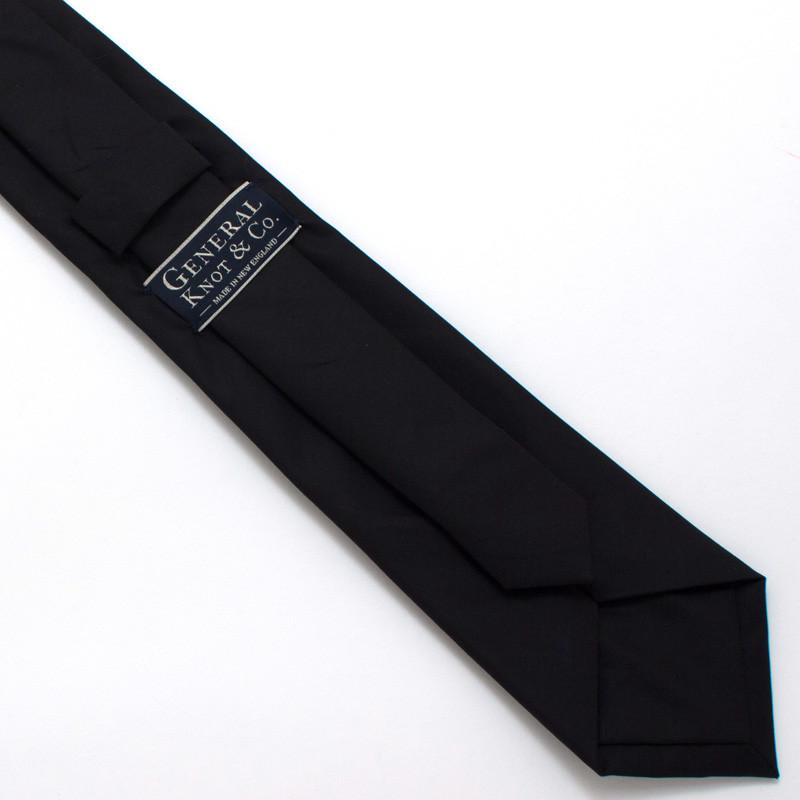 General Knot & Co. Classic Necktie 2 7/8" x 58" Classic 2.9" x 58" / Black Black Formal Classic Necktie-Available to ship 6/25